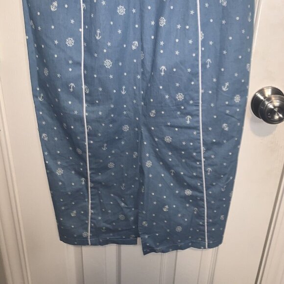 Dancing Days Banned Blue Sweet Talker Denim Nautical Sailor Pencil Dress Small - Picture 7 of 10